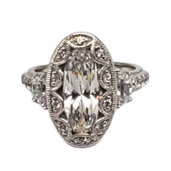 Tacori Sterling Silver CZ Ring Size 4.25 #17318 - Picture 1 of 8